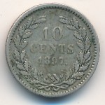 Netherlands, 10 cents, 1892–1897
