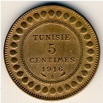 Тунис, 5 сентим (1907–1917 г.)