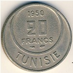 Тунис, 20 франков (1950–1957 г.)