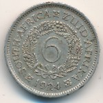 South Africa, 6 pence, 1923–1924
