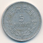 France, 5 francs, 1945–1950