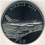 Liberia, 5 dollars, 2005