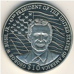Liberia, 10 dollars, 2000–2002