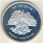 Saint Helena, 25 pence, 1977
