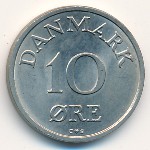 Denmark, 10 ore, 1956–1960