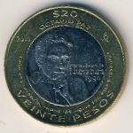 Mexico, 20 pesos, 2010