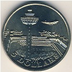 Singapore, 5 dollars, 1981