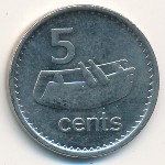 Fiji, 5 cents, 2009–2010