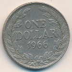 Liberia, 1 dollar, 1966
