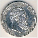 Prussia, 5 mark, 1888