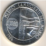San Marino, 1000 lire, 1986