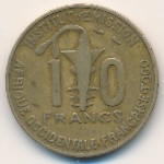 Французская Западная Африка, 10 франков (1957 г.)