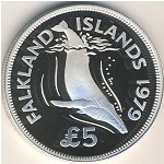 Falkland Islands, 5 pounds, 1979
