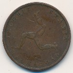 Остров Мэн, 1/2 пенни (1839–1860 г.)