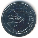 Bermuda Islands, 25 cents, 2012