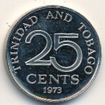 Тринидад и Тобаго, 25 центов (1973 г.)