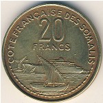 Французское Сомали, 20 франков (1952 г.)