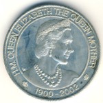 Turks and Caicos Islands, 5 crowns, 2002