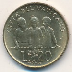 Vatican City, 20 lire, 1992