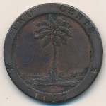 Либерия, 2 цента (1847 г.)