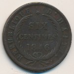 Гаити, 6 сентим (1846 г.)
