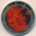 Liberia, 10 dollars, 2001–2002