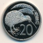 Новая Зеландия, 20 центов (1986–1989 г.)