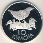 Zambia, 10 kwacha, 1986