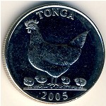 Тонга, 5 сенити (2002–2005 г.)