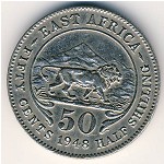 East Africa, 50 cents, 1948–1952