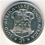 South Africa, 2 shillings, 1953–1960