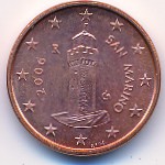 Сан-Марино, 1 евроцент (2002–2008 г.)