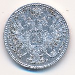 Austria, 20 kreuzer, 1868–1872