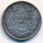Chile, 10 centavos, 1908–1920