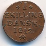 Denmark, 1 skilling, 1812