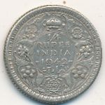Британская Индия, 1/4 рупии (1942–1943 г.)