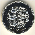 Великобритания, 1 фунт (2002 г.)