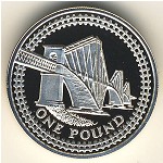 Великобритания, 1 фунт (2004 г.)