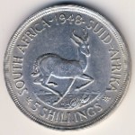 South Africa, 5 shillings, 1948–1950