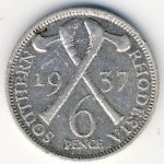 Южная Родезия, 6 пенсов (1937 г.)