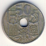 Spain, 50 centimos, 1949–1963