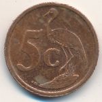 South Africa, 5 cents, 2005