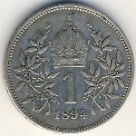 Austria, 1 corona, 1892–1907