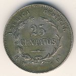 Costa Rica, 25 centavos, 1886–1887