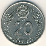 Hungary, 20 forint, 1982–1989