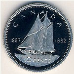 Canada, 10 cents, 1992