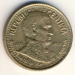 Argentina, 5 pesos, 1977