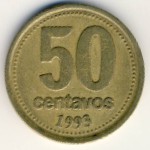 Argentina, 50 centavos, 1993–2010
