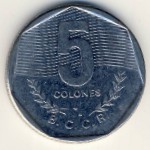 Costa Rica, 5 colones, 1985