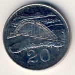Зимбабве, 20 центов (1980–1997 г.)